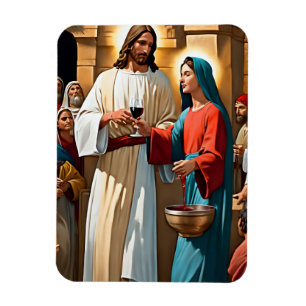 Jesus Christus Hochzeit in Cana Magnet