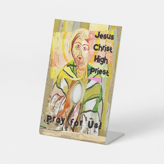 Jesus Christus Hoherpriester Sockelschild (Vorderseite)