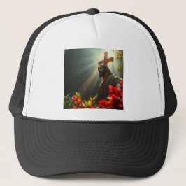 Jesus Christus im Garten Trucker Hut Truckerkappe
