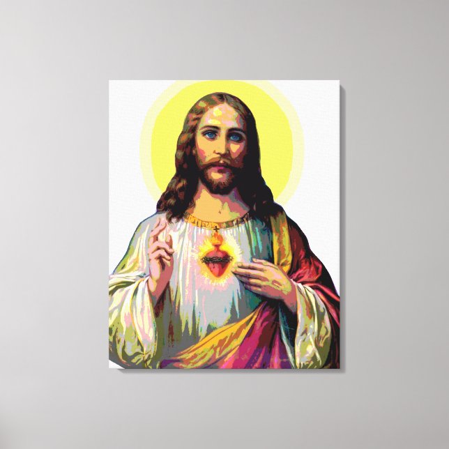 Jesus Christus im Pop Art Style Leinwanddruck (Vorderseite)