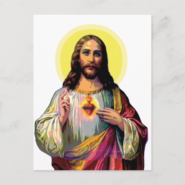 Jesus Christus im Pop Art Style Postkarte (Vorderseite)