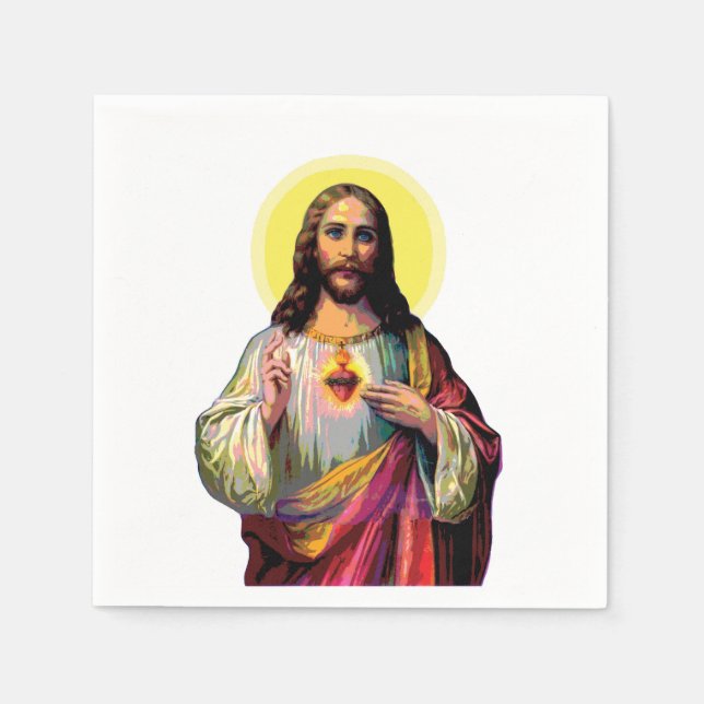 Jesus Christus im Pop Art Style Serviette (Vorderseite)