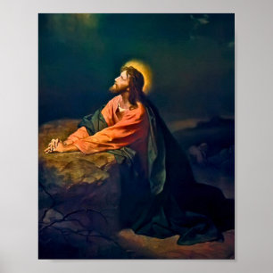 Jesus Christus in Gethsemane Poster