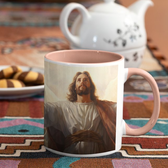 Jesus Christus in Wolken Version 3 Kaffeetasse (Jesus Christ in Clouds version 3 Coffee Mug
)