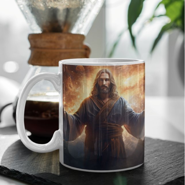 Jesus Christus in Wolken Version 5 Kaffeetasse (Jesus Christ in Clouds version 5 Coffee Mug
)