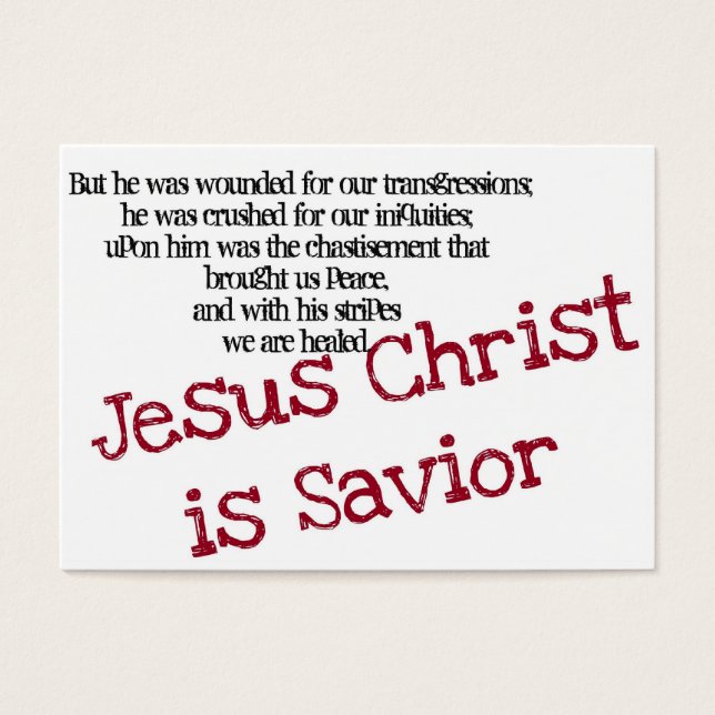 Jesus Christus ist Erretter (Trakt) (Vorderseite)