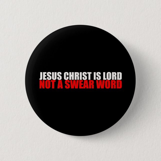 Jesus Christus ist Herr kein schwedisches Wort Button (Vorderseite)