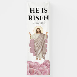 Jesus Christus ist himmlisch aufgewachsen Banner