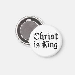 Jesus Christus ist König Gothic Blackletter Grunge Magnet