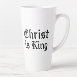 Jesus Christus ist König Gothic Blackletter Grunge Milchtasse