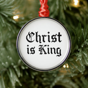 Jesus Christus ist König Gothic Blackletter Grunge Ornament Aus Metall