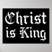 Jesus Christus ist König Gothic Blackletter Grunge