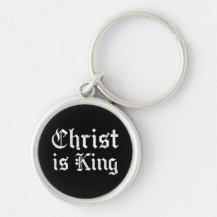 Jesus Christus ist König Gothic Blackletter Grunge Schlüsselanhänger