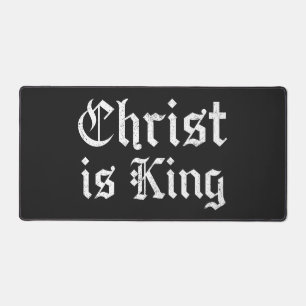 Jesus Christus ist König Gothic Blackletter Grunge Schreibtischunterlage