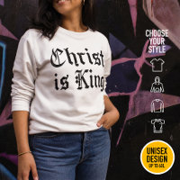 Jesus Christus ist König Gothic Blackletter Grunge