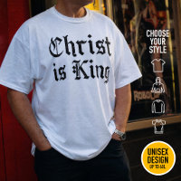 Jesus Christus ist König Gothic Blackletter Grunge