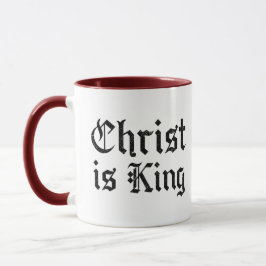Jesus Christus ist König Gothic Blackletter Grunge Tasse