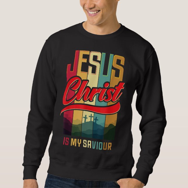 Jesus Christus ist mein Erlöser für Christliche Fr Sweatshirt (Vorderseite)