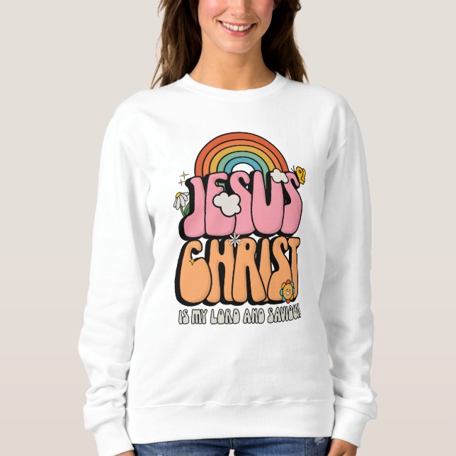 Jesus Christus ist mein Herr und Erretter Christli Sweatshirt (Vorderseite)