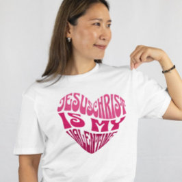 Jesus Christus ist mein herzgestreibender Valentin Tri-Blend Shirt