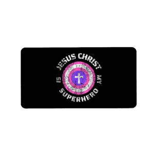 Jesus Christus ist mein Superheld Jesus Adressaufkleber