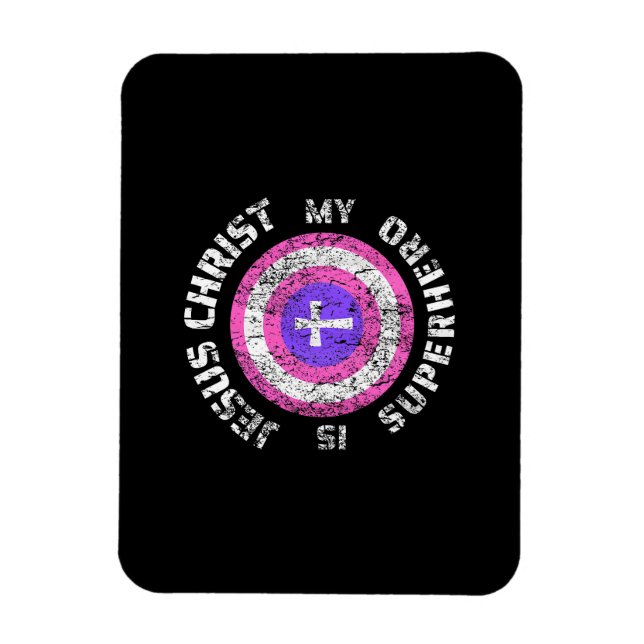 Jesus Christus ist mein Superheld Jesus Magnet (Vertikal)