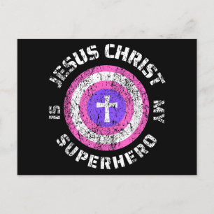 Jesus Christus ist mein Superheld Jesus Postkarte