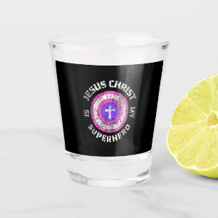 Jesus Christus ist mein Superheld Jesus Schnapsglas