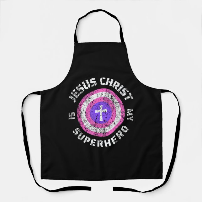 Jesus Christus ist mein Superheld Jesus Schürze (Vorderseite)