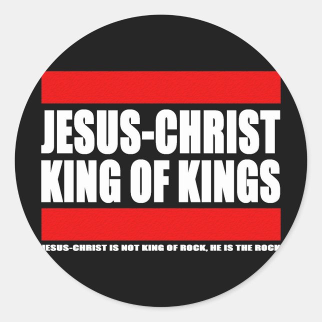 Jesus Christus - King of Kings Runder Aufkleber (Vorderseite)