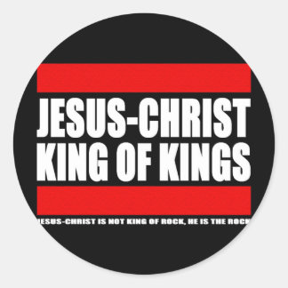 Jesus Christus - King of Kings Runder Aufkleber