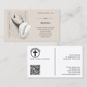 Jesus Christus klopft an eine Tür Offenbarung 3: Visitenkarte