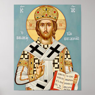 Jesus Christus, König der Könige Orthodoxe Ikone D Poster