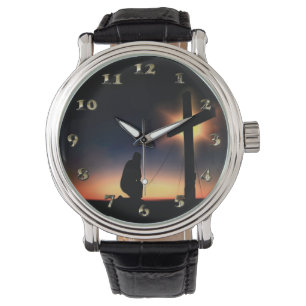 Jesus Christus-Kreuzigungs-Kreuz Armbanduhr
