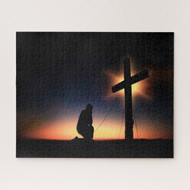 Jesus Christus-Kreuzigungs-Kreuz Puzzle (Horizontal)