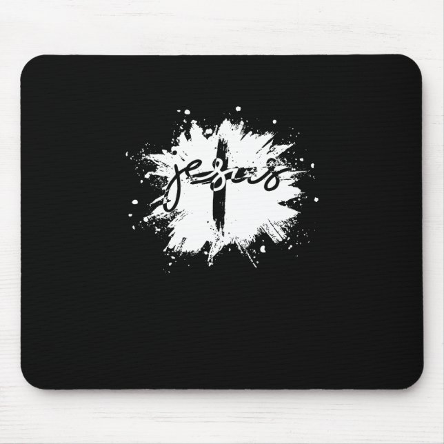 Jesus Christus Kreuzkreuz Religion Christentum Mousepad (Vorne)