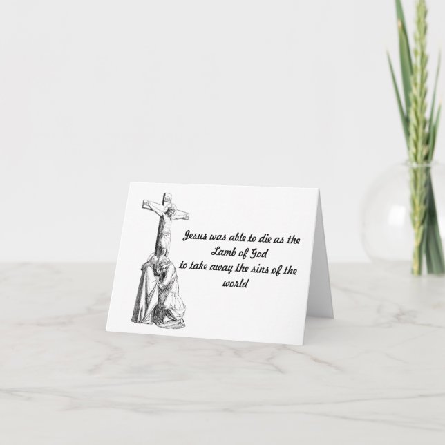 Jesus Christus KreuzLamm Gottes Karte (Vorderseite)