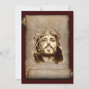Jesus Christus Krone von Thorns auf Scroll