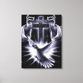 Jesus Christus Krone von Thorns und Taube Leinwanddruck