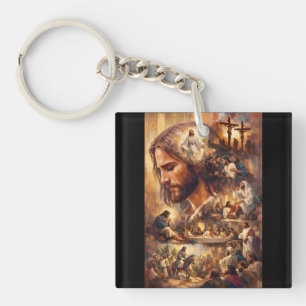 Jesus Christus Kunst-T-Shirt Inspirierend Christ Schlüsselanhänger