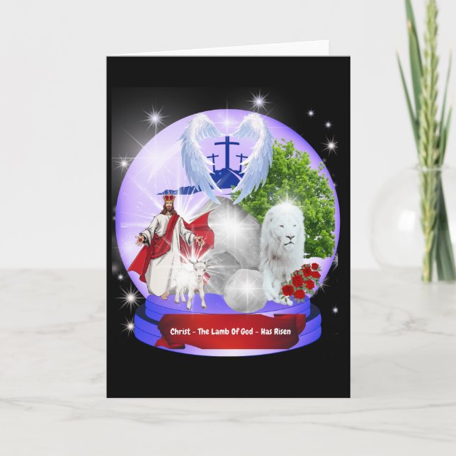 Jesus Christus Lamm Gottes hat Grußkarte aufgetauc Karte (Vorderseite)