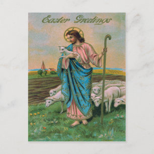 Jesus Christus Lamm Hirte Postkarte