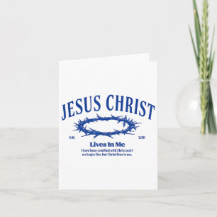 Jesus Christus lebt in mir Kronen des düsteren Bib Karte