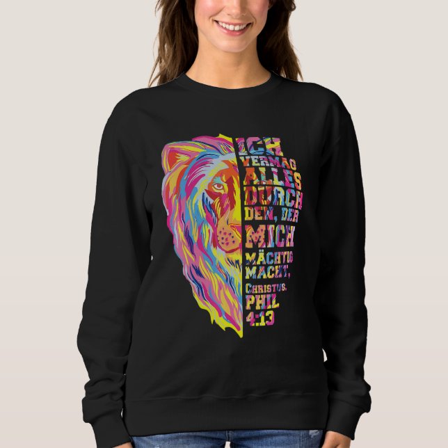 Jesus Christus Löwe von Juda Philipper 413 Sweatshirt (Vorderseite)
