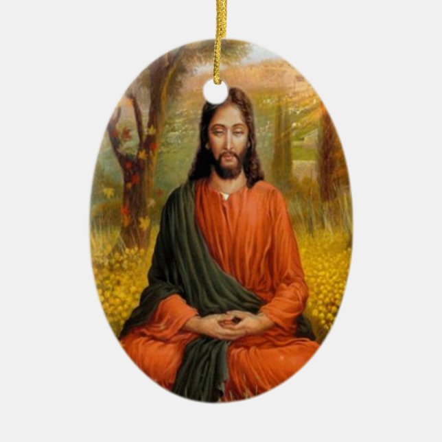 Jesus Christus-Meditation Keramik Ornament (Vorne)