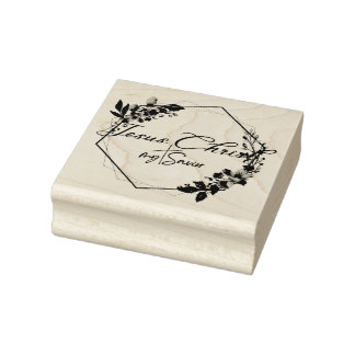 Jesus Christus, mein Erretter, Fram, Foliage | Gummistempel