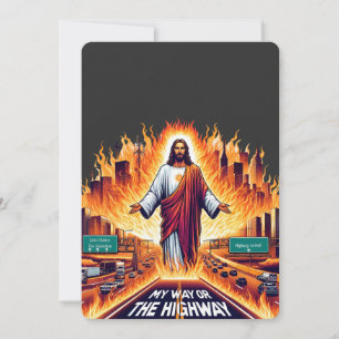 Jesus Christus mein Weg oder der hohe Weg zur Höll Feiertagskarte
