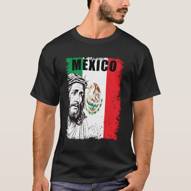 Jesus Christus Mexiko Katholik T-Shirt (Vorderseite)