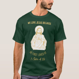 Jesus Christus mit dem Sprichwort Wir Liebe euch J T-Shirt