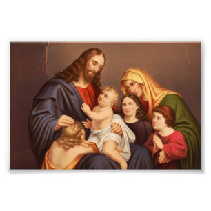 Jesus Christus mit den Kindern Fotodruck